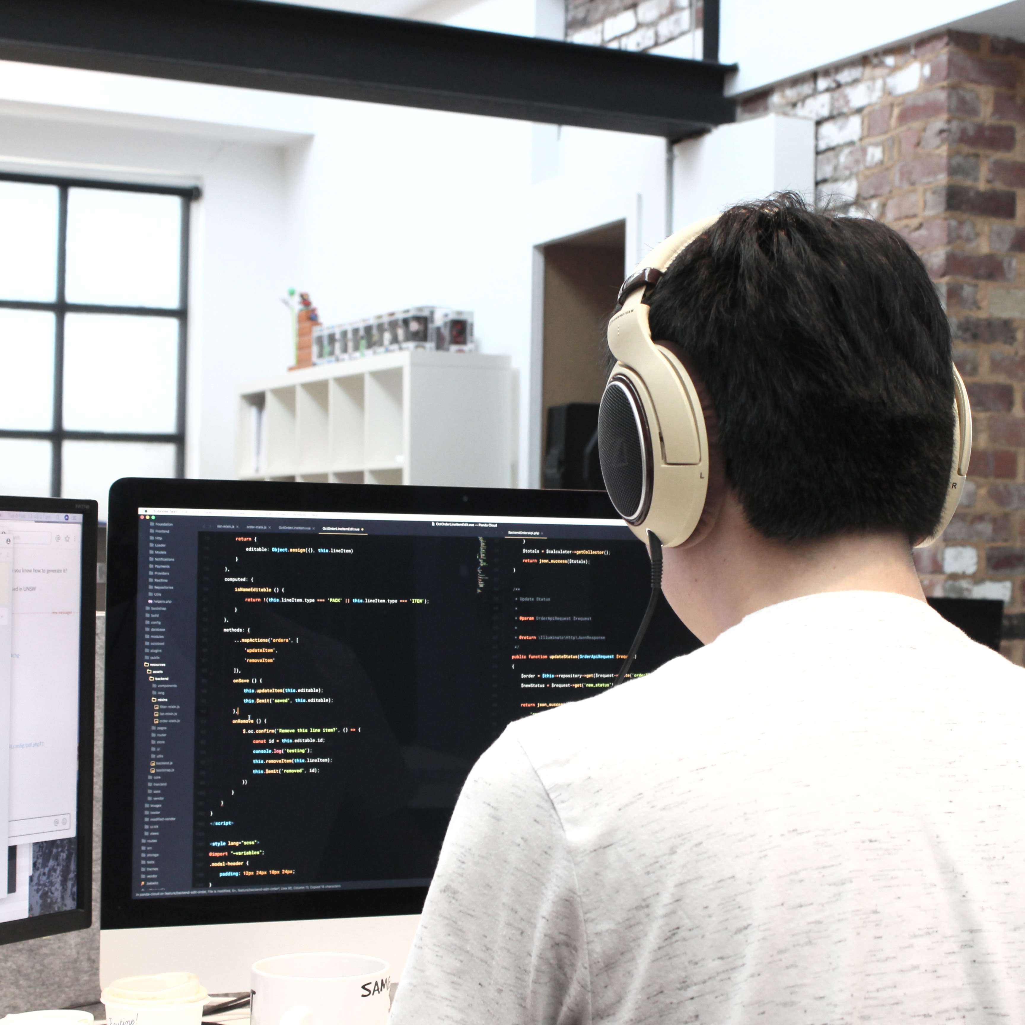 Hard at work, creating the next big app!